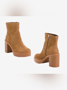 Dolce vita suede bootie heels